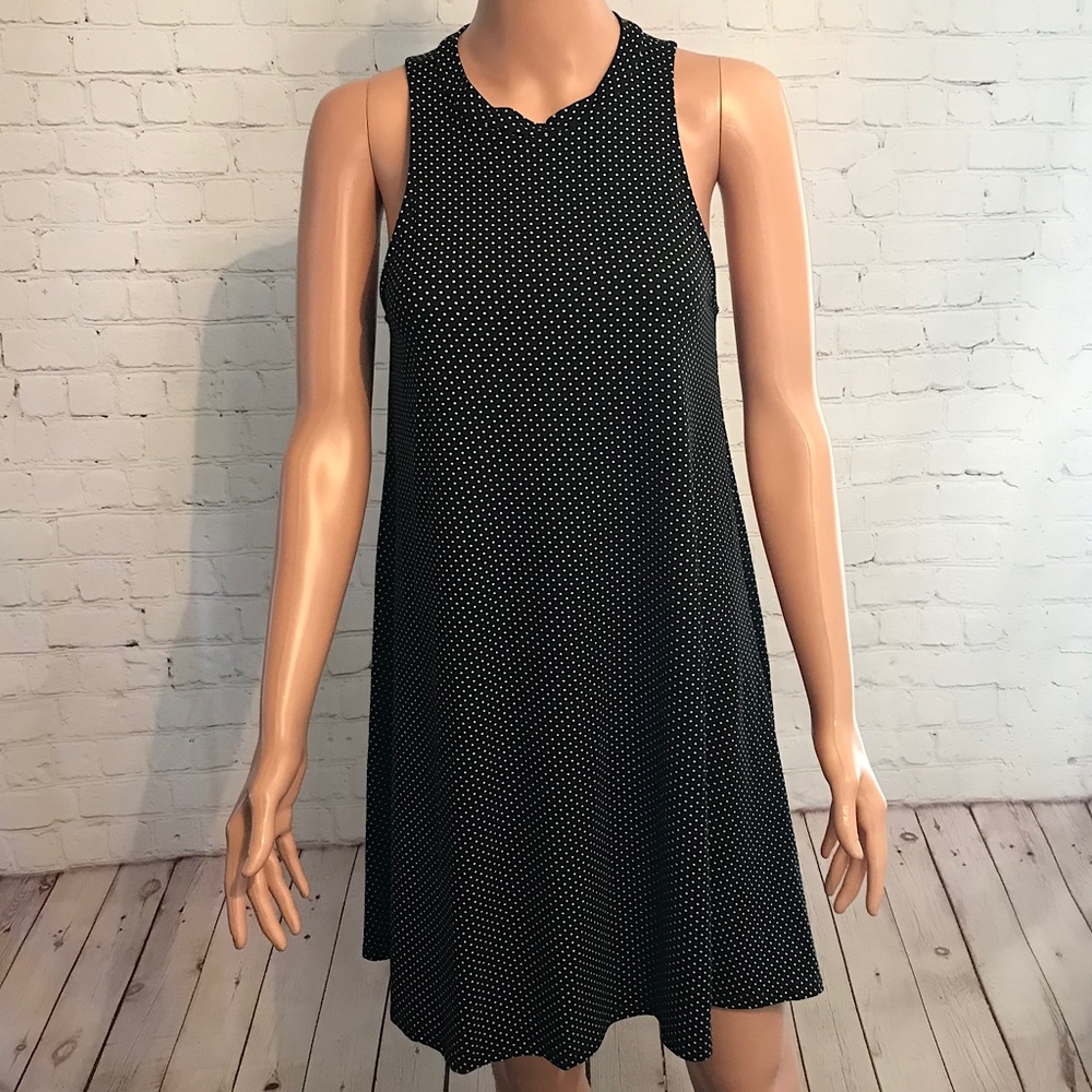 Alya black and white polka dotted dress size Small francesca’s